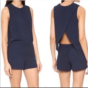 Club Monaco open back shorts romper
